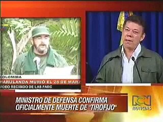 Tải video: Farc confirman muerte de Tirofijo, habla ministro Santos