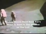 Moon Hoax- Apollo 16 : Disney's Massive Mickey Mouse Head Rock is Seen in The Nevada Fake Moon Bay