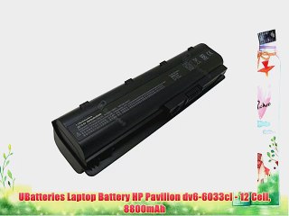 UBatteries Laptop Battery HP Pavilion dv6-6033cl - 12 Cell 8800mAh