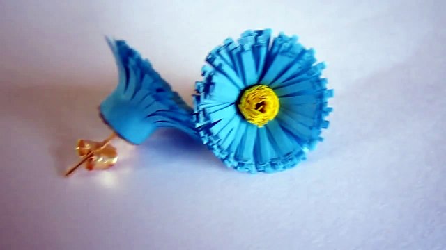 Handmade Jewelry - Paper Quilling Fringed Stud Earrings