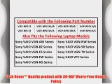 Sony Vaio VGN-FW139E SUPERIOR GRADE New 6-Cell Tech Rover BrandTM Battery [No BIOS update needed