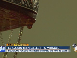El Cajon man calls oil dripping from Jesus plaque a miracle