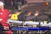 Cercado de Lima: forado en la avenida Argentina provoca accidente