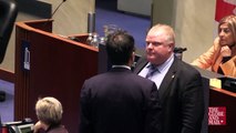 Toronto Mayor Rob Ford faces off with Toronto Councillor Denzil Minnan-Wong
