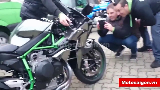 Kawasaki Ninja H2 & Ninja H2R sound test exhaust