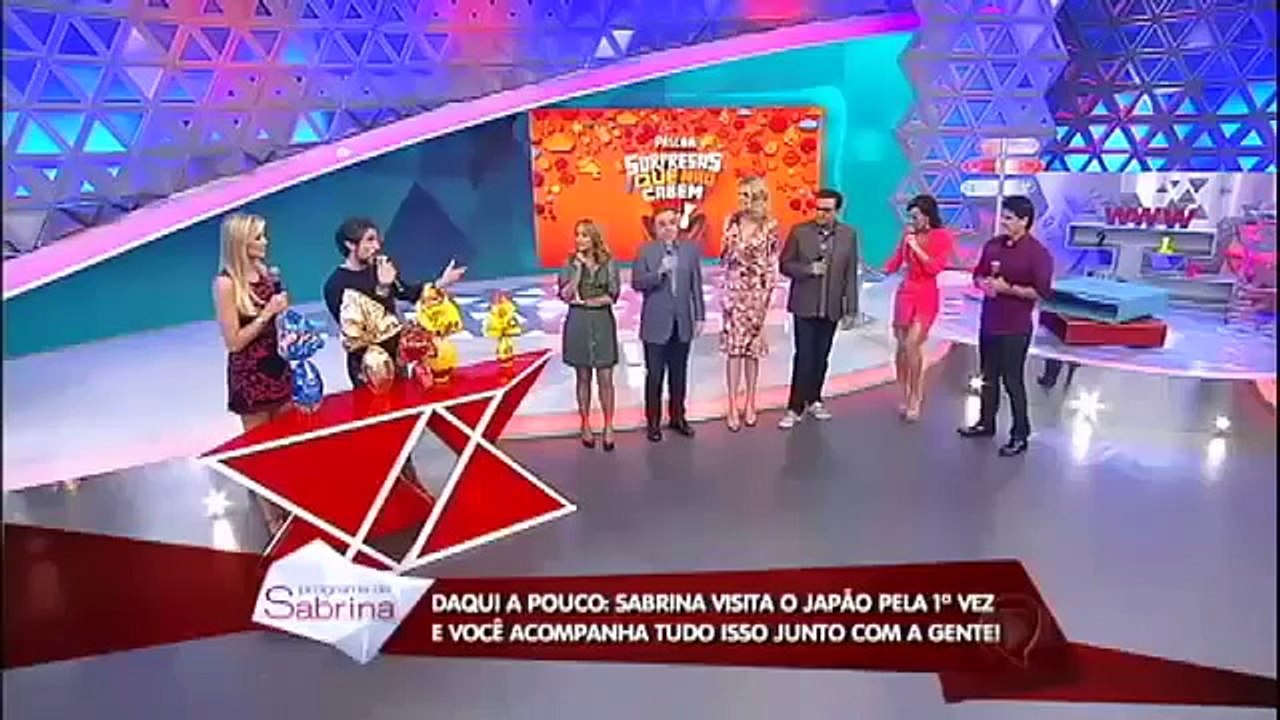 Programa da Sabrina 28 03 2015 Geraldo Luís cai no samba com Sabrina Sato