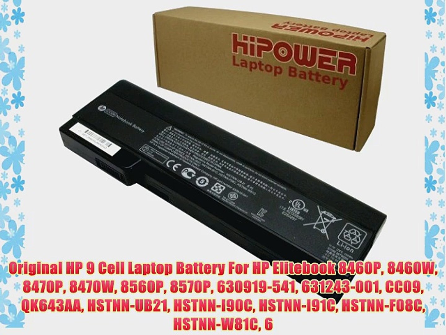 Original HP 9 Cell Laptop Battery For HP Elitebook 8460P 8460W 8470P 8470W  8560P 8570P 630919-541 - video Dailymotion