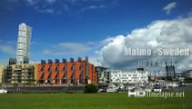 Malmo, Sweden - UHD Ultra HD 2K 4K Video Time Lapse Stock Footage Royalty-Free