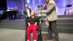 Wheelchair cripple with cerebellum brain injury healed & walks - John Mellor Healing Ministry