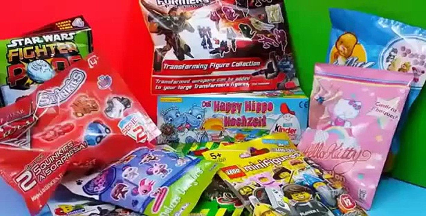 Opening Kinder Surprise Eggs Blind Bags Disney Transformers Cars 2 Ben 10 Lego Littlest PetShop