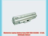 UBatteries Laptop Battery Sony VAIO VGN-CS36MJ - 9 Cell 6600mAh (Silver)