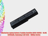 UBatteries Laptop Battery Toshiba Satellite A665-S6055 - 10.8V 5200mAh Samsung 2.6A Cells -