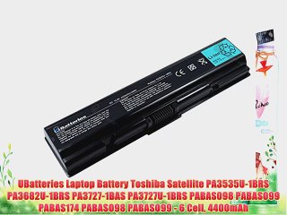 UBatteries Laptop Battery Toshiba Satellite PA3535U-1BRS PA3682U-1BRS PA3727-1BAS PA3727U-1BRS