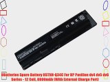 UBatteries Spare Battery HSTNN-Q34C For HP Pavilion dv4 dv5 dv6 Series - 12 Cell 8800mAh (With