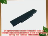 LB1 High Performance New Battery for Asus K72F Series [4400mAh 10.8V 6Cells 48 wHr Black] Replacement