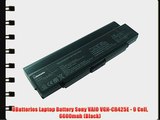 UBatteries Laptop Battery Sony VAIO VGN-CR425E - 9 Cell 6600mah (Black)