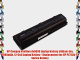 HP Compaq Pavilion dv5000 Laptop Battery Lithium-Ion 6600mAh 12-Cell Laptop Battery - Replacement