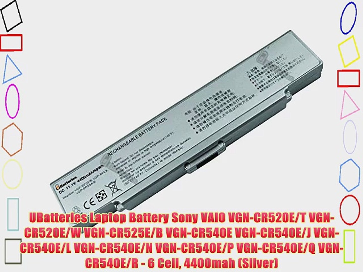 Ubatteries Laptop Battery Sony Vaio Vgn Cr5e T Vgn Cr5e W Vgn Cr525e B Vgn Cr540e Vgn Cr540e J Video Dailymotion