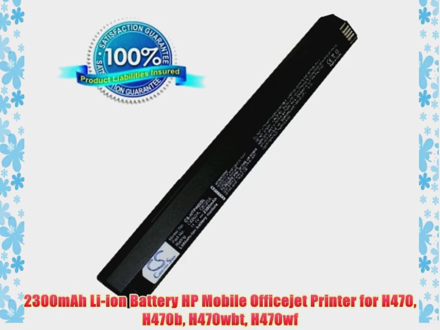 2300mah Li Ion Battery Hp Mobile Officejet Printer For H470 H470b H470wbt H470wf Video Dailymotion