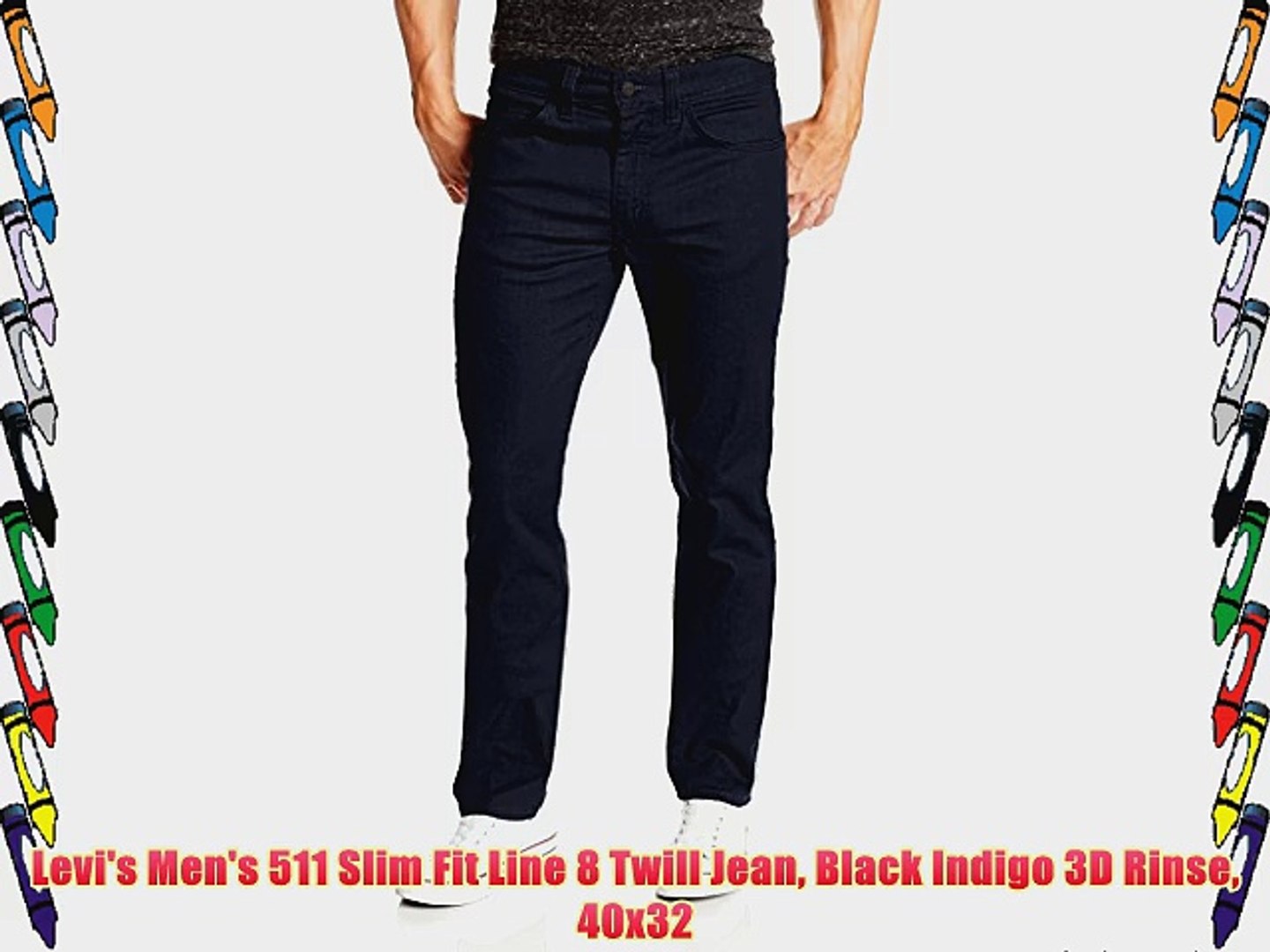 Levi's Men's 511 Slim Fit Line 8 Twill Jean Black Indigo 3D Rinse 40x32 -  video Dailymotion