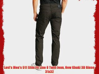 Levi's Men's 511 Slim Fit Line 8 Twill Jean New Khaki 3D Rinse 31x32