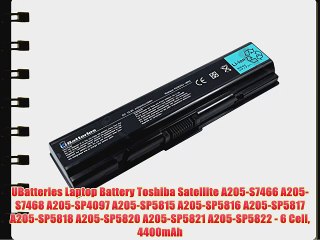 UBatteries Laptop Battery Toshiba Satellite A205-S7466 A205-S7468 A205-SP4097 A205-SP5815 A205-SP5816