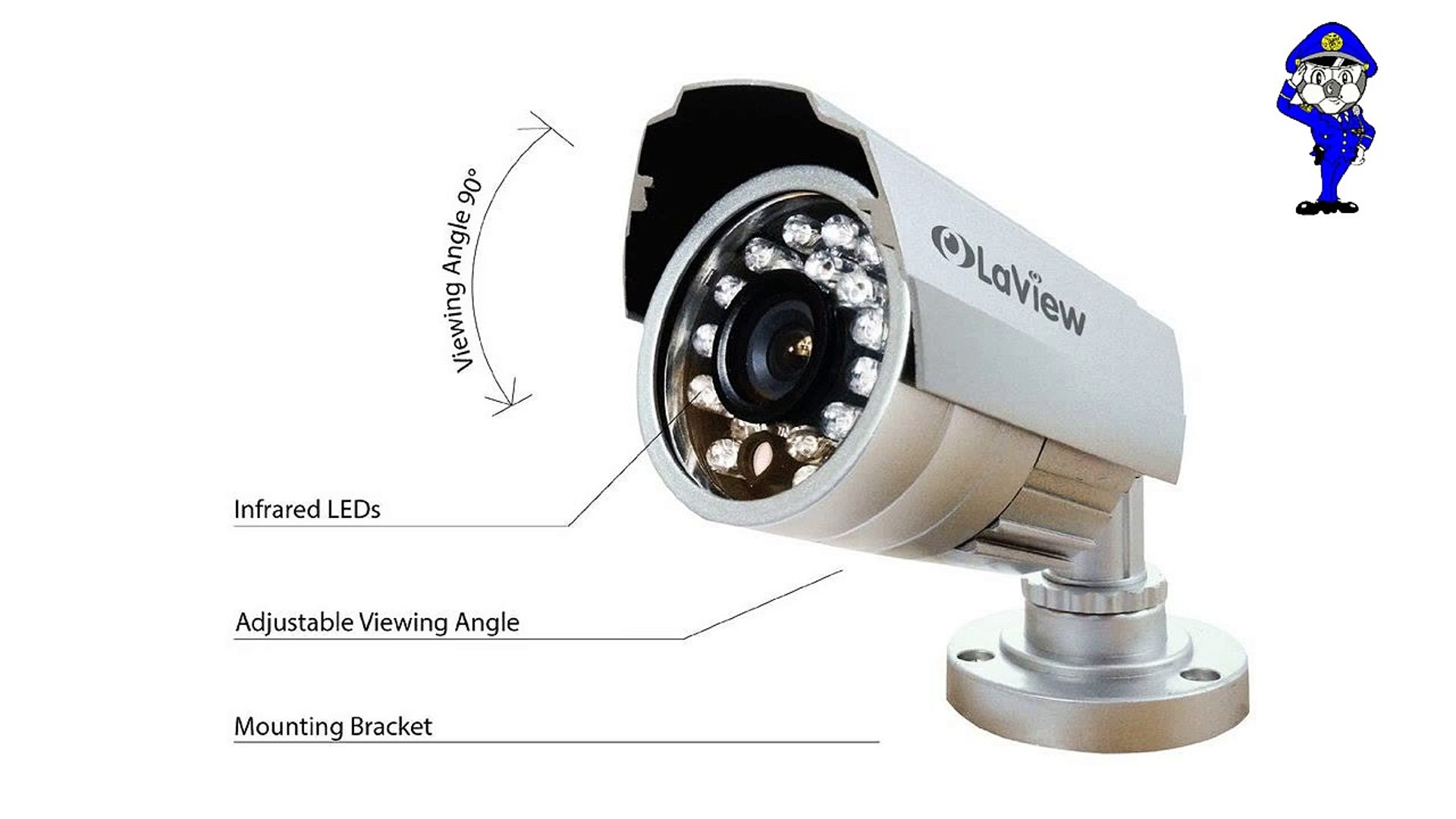 Laview Lv Kdv0804b6s 8 Channel Dvr Security System With 500gb Surveillance Hdd And 4 X 600tvl Day Night Bullet Cameras Silver Video Dailymotion