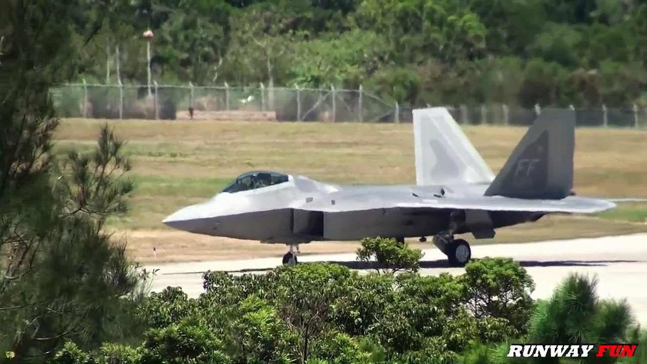 [嘉手納基地] F-22 RAPTOR takeoff USAF Kadena AB 2nd mission