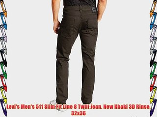 Levi's Men's 511 Slim Fit Line 8 Twill Jean New Khaki 3D Rinse 32x36