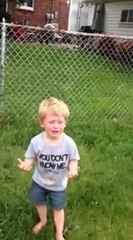 You Can Feel The Pain After Watching Kid's Funny Reaction Of Stepping In Dog Poop