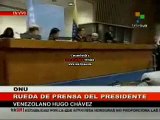Rueda de Prensa Presidente venezolano Hugo Chávez 64 Asamblea de la ONU 4/5