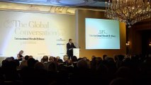 Prime Minister Antonis Samaras speaks at The IHT Global Conversation