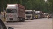 Manifestation des transporteurs routiers: 400 camions pour dire non à la taxe kilométrique