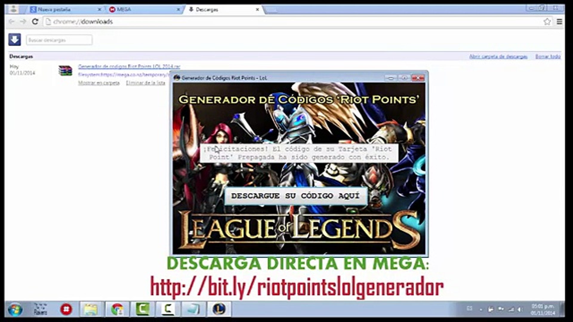 Como conseguir codigos Riot Points (Rp) gratis para League Of Legends 2015  - video Dailymotion
