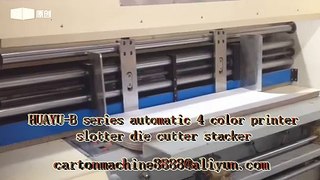 HUAYU-B 1224 series auto flexo 4 color printer slotter die cutter stacker