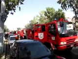 Fire in metro station Marshal Baghramyan in Yerevan, Armenia