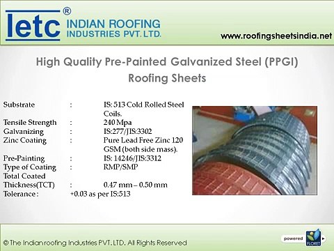 Steel Roofing Sheets Manufacturers Tirupur, India