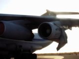 IL-76 engin FIRE in kuwait airport حادثة احتراق محرك الطائرة الروسية في مطار الكويت
