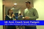 Maria Montgomery, Miss Kentucky USA 09, interviews UK coach Scott Padgett