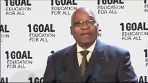 Jacob Zuma, President of South Africa speaks about 1GOAL campaign