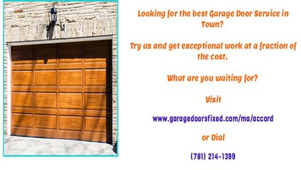 Garage Door Repair Service in Accord, MA