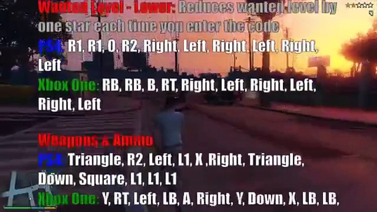 GTA 5 ALL CHEAT CODES! - PS4 & Xbox One [Cheats] (Grand Theft Auto V All Cheats)