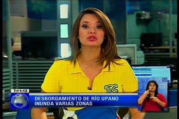 Desbordamiento de río Upano inunda varias zonas