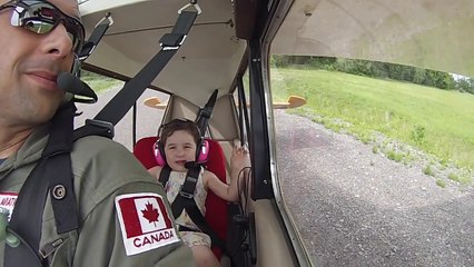 FIRST AEROBATIC FLIGHT OF A LITTLE GIRL