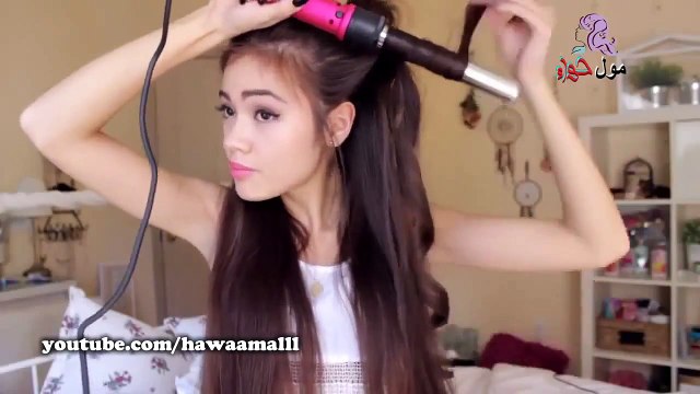 طريقة عمل تسريحة شعر كيرلى مموج باستخدام الفير- طريقة استخدام الفير