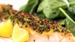 Herb-Crusted Salmon with Spinach Salad - Everyday Food with Sarah Carey