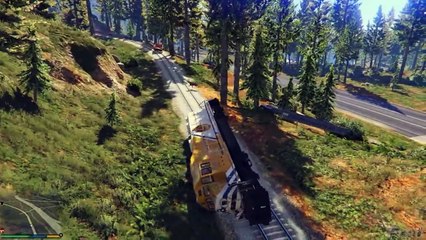 Grand Theft Auto V - Train [MOD] with Derailment GTAV