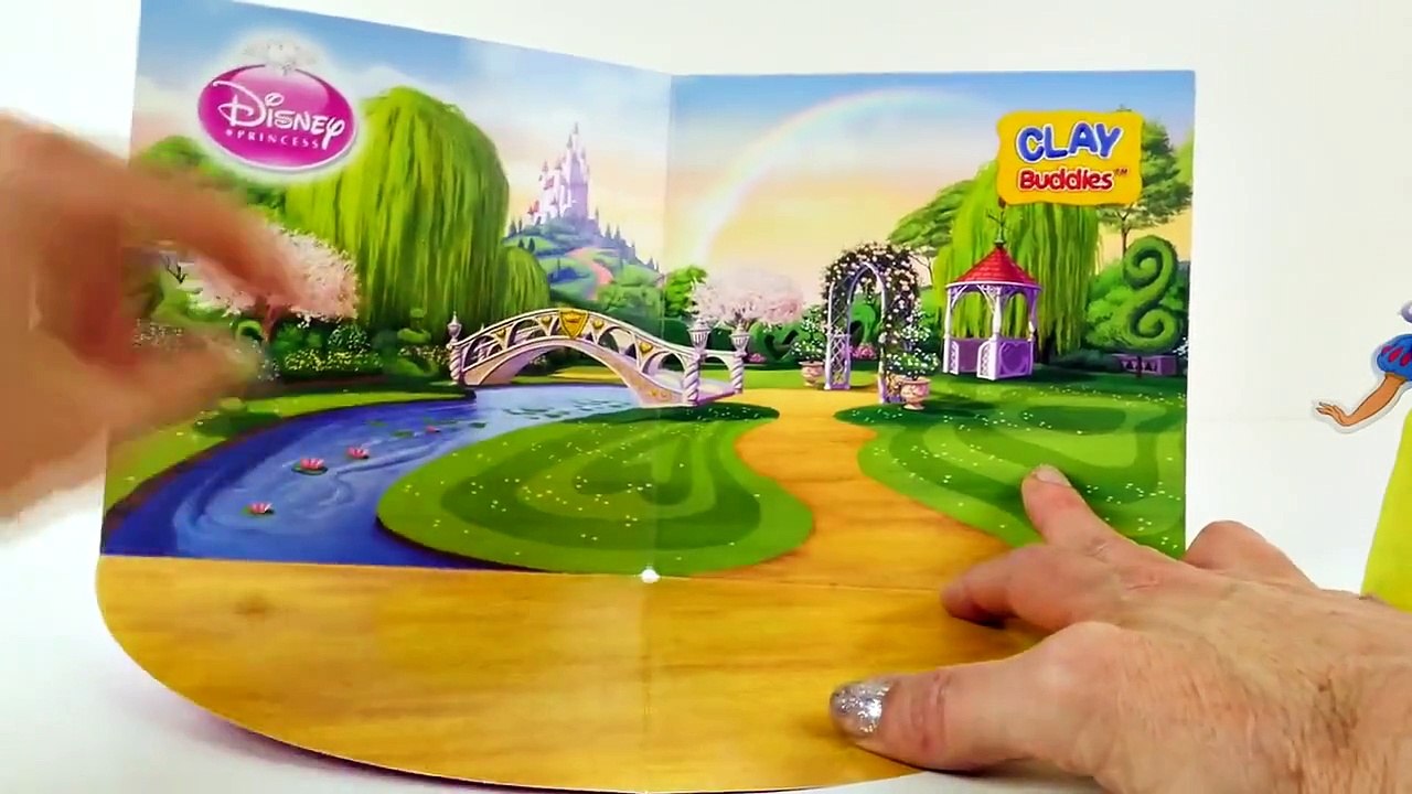 DISNEY PRINCESS Clay Buddies Surprise Toy Egg Play Doh Cinderella Snow White Princesa Huevo Sorpresa