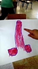 Un enfant dessine son père... enfin ses parties non ?