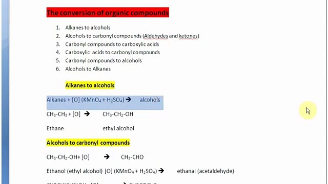 Conversion of Organic Compounds